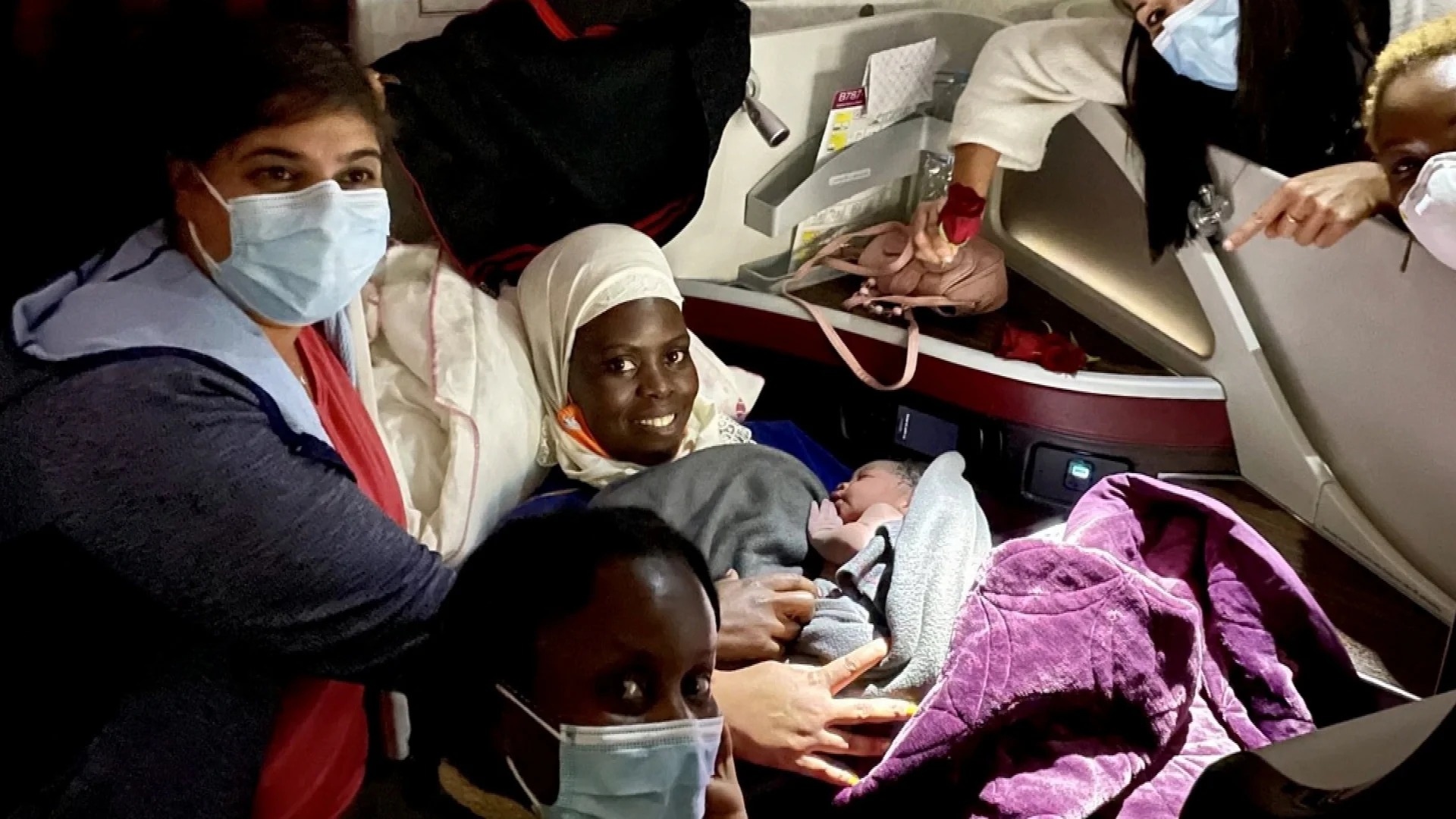 A woman gives birth on a flight from Lagos to the Netherlands.