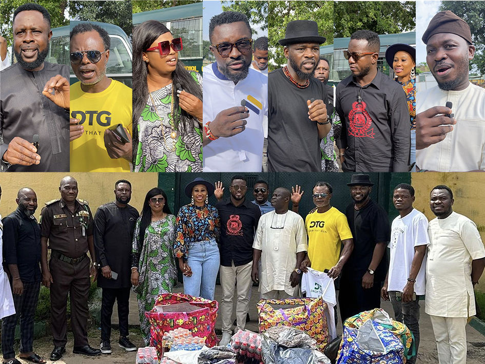 Uche Nnaji (Ouch Clothings) and friends visited Maximum Security Prison, Kirikiri to celebrate Father's Day with inmates